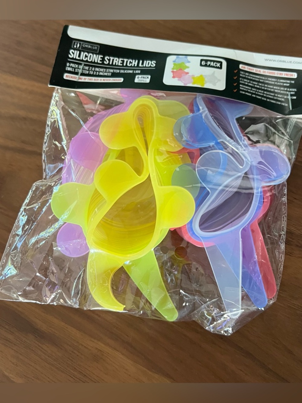 Silicone Stretch Lids - Bright Yellow Multi-Color 6-Pack